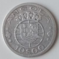 Ангола 10 эскудо 1952 года Серебро