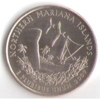 25 центов 2009 г. Северные Марианские острова серия Штаты и Территории Двор P _UNC