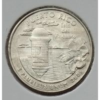 США 25 центов (квотер) 2009 г. Пуэрто-Рико. D. В холдере