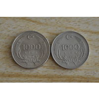 Турция 1000 лир 1990 ,1993
