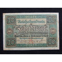 Германия 10 марок 1920г.