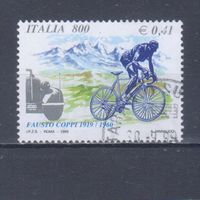 [2259] Италия 1999. Велоспорт.Велосипед. Одиночный выпуск. Гашеная марка.