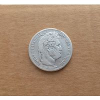 Франция, 5 франков 1838 г., серебро 0.900, Луи-Филипп I Орлеанский (1830-1848)