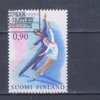[2449] Финляндия 1977. Спорт.Фигурное катание. Одиночный выпуск. Гашеная марка.