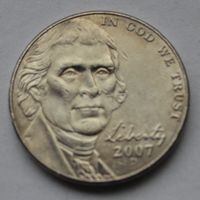 США, 5 центов 2007 г. D