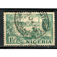 Британские колонии - Нигерия - 1953/1957 - Местные виды 1 1/2P - [Mi.73] - 1 марка. Гашеная.  (Лот 67Dj)