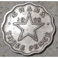 Гана 3 пенса, 1958 (14-11-35(в))