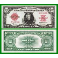 [КОПИЯ] США 10 долларов 1923 г. Красная печать.