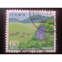 Япония 1985 цветы, коровы