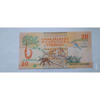 Острова Кука 20 долларов 1992 года UNC