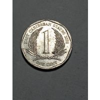 Карибы 1 цент 2008 года .