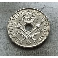Новая Гвинея 1 шиллинг 1938 Георг VI - серебро 0,925