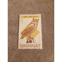 Уругвай 1967. Птицы. Virginianus nacurutu