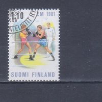 [1031] Финляндия 1981. Спорт.Бокс. Одиночный выпуск. Гашеная марка.