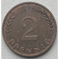 Германия 2 пфеннига 1966 г. F