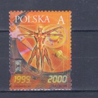[2239] Польша 2000. Смена тысячелетий.Леонардо да Винчи. Одиночный выпуск.Гашеная марка.