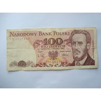 Банкнота "100 злотых", 1988 г., Польша.