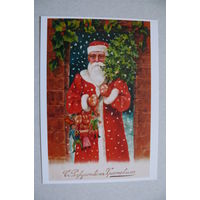 Неизвестный художник, Съ Рождествомъ Христовымъ (репринт), чистая (серия "Коллекция ретро-открыток").