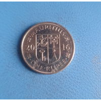 Маврикий 1 рупия 2016 год