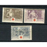 Финляндия - 1934 - Красный крест. Офицеры - [Mi. 184-186] - полная серия - 3 марки. MNH.  (Лот 200AJ)