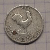 Малави 6 пенсов 1967г. km1