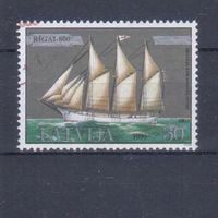 [330] Латвия 1999. Корабли.Парусник. Гашеная марка.