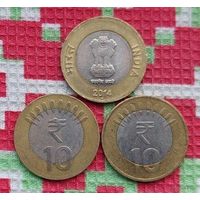 Индия 10 рупий, AU