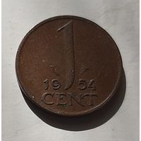 1 цент 1954 г. Нидерланды