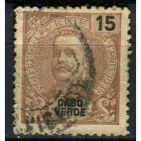 Португальские колонии - Кабо-Верде - 1898/1901 - Король Карлуш I 15R - [Mi.40] - 1 марка. Гашеная.  (Лот 98AN)