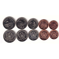 Сан-Томе и Принсипи набор 5 монет 2017 UNC