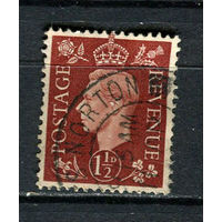 Великобритания - 1937/1939 - Король Георг VI 1 1/2Р - [Mi.200X] - 1 марка. Гашеная.  (Лот 49Fe)-T25P13