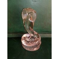Змея кобра статуэтка стекло