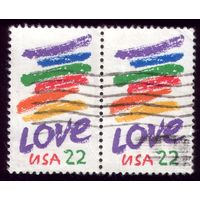 Сцепка из 2 марок 1985 год США 1746