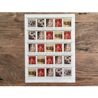 Лист марок негашенные СССР 1989 г. искусство - помощь советскому фонду культуры