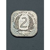Карибы 2  цента 2000 года .