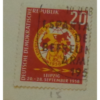 Эмблема спартакиады. ГДР. Дата выпуска:1958-09-19