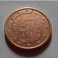1 евроцент, Испания 2007 г.