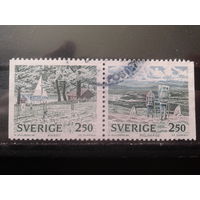 Швеция 1990 Национальные парки, сцепка