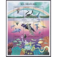 1996 Гренада 3314-3322KL Морская фауна - Дельфины, Киты 12,00 евро