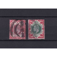 Великобритания - Эдуард VII 1902.  10d., 1s. Прошли почту.