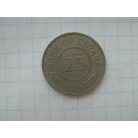 Гайана 25 центов 1967г.km34