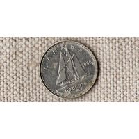 Канада 10 центов 1990 Елизавета 2 /Корабль
