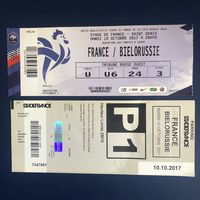 Билет на матч по футболу Франция/Беларусь 10.10.2017 на Стад де Франс + пропуск на паркинг на стадионе