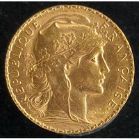 20 франков 1911г., 1914 г. Франция.Золото