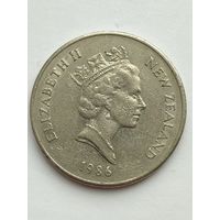 Новая Зеландия. 20 центов 1986 года.