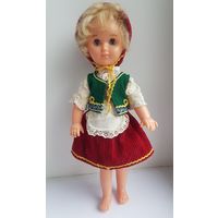 Кукла СССР Красная Шапочка, 70-80-е годы, 33 см, пластик. Одежда. Глаза моргают.