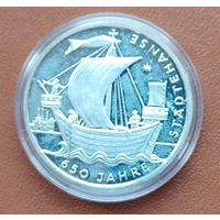 Серебро 0.925! Германия 10 евро, 2006 650 лет Ганзейскому союзу