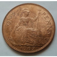 1 пенни 1967 Великобритания