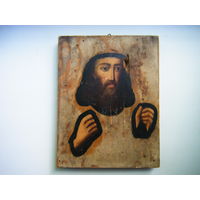 Старинная Рукописная икона Феодосий Черниговский. 22х17 см.