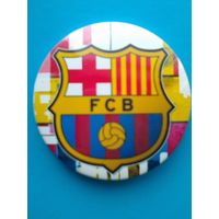 Значок - "Логотип Футбольный Клуб "Барселона" - Диаметр Значка - 5.5 см.